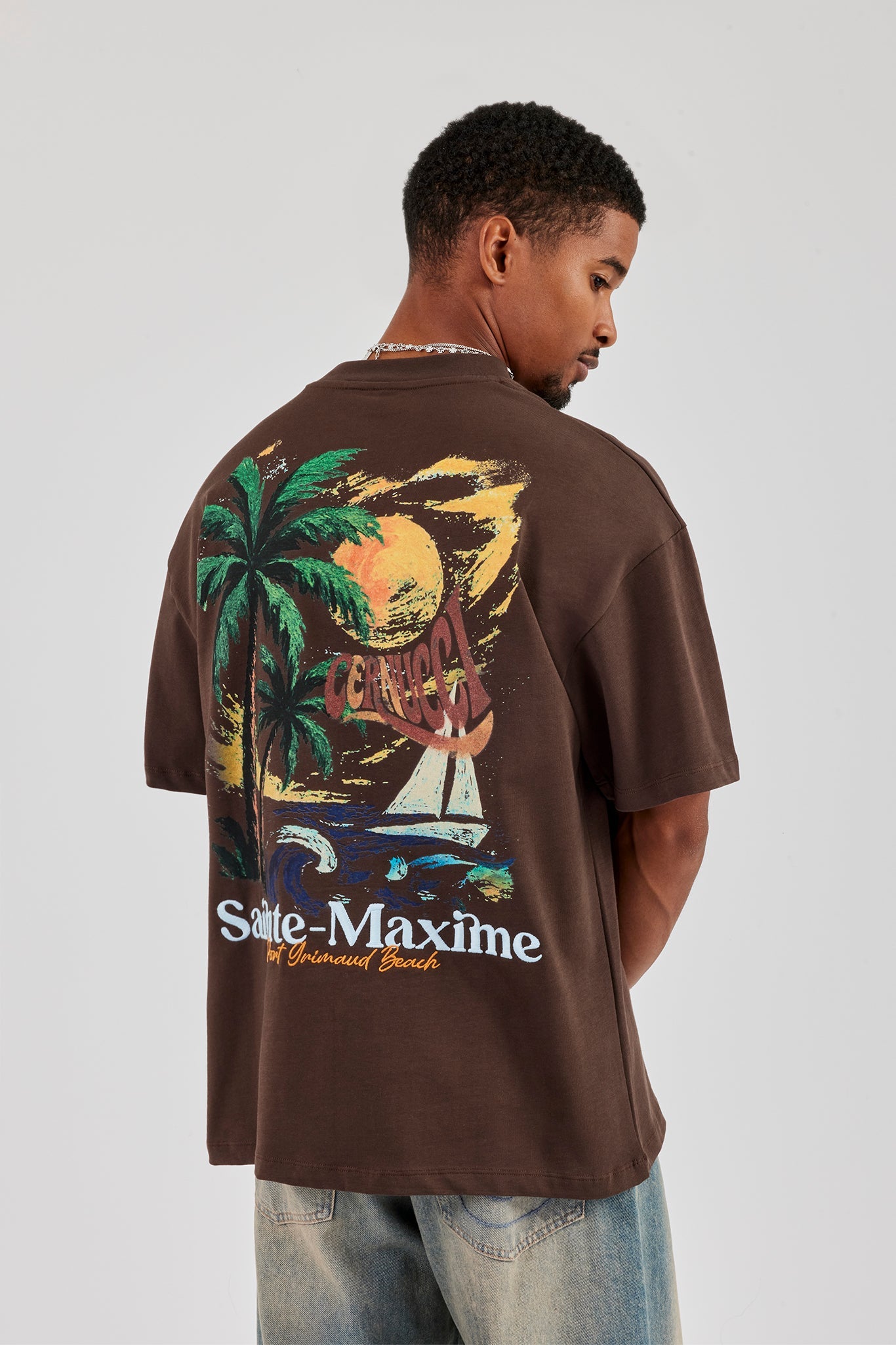 Sainte Maxime Oversized T-Shirt - Chocolate